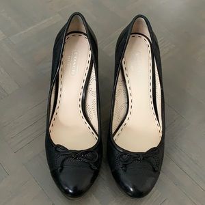 COACH black leather pumps